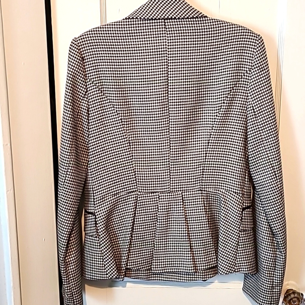Whbm Single-Button Houndstooth Blazer - image 5